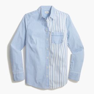 J. Crew Striped Button Up